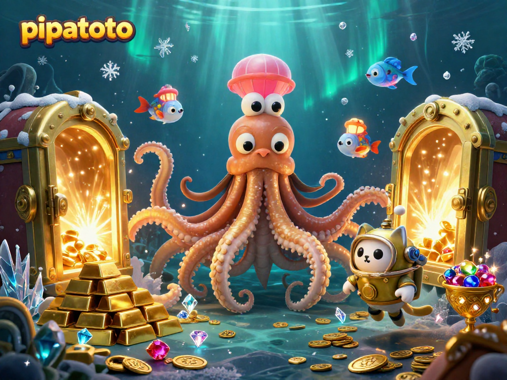 Pipatoto offers thrilling slot experiences with a dynamic kraken and diving cat in an ocean of treasures.