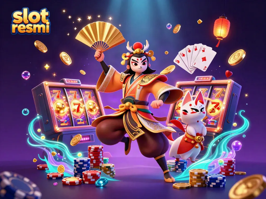 Experience the excitement of slot resmi with colorful characters, vibrant casino elements, and dazzling prizes.