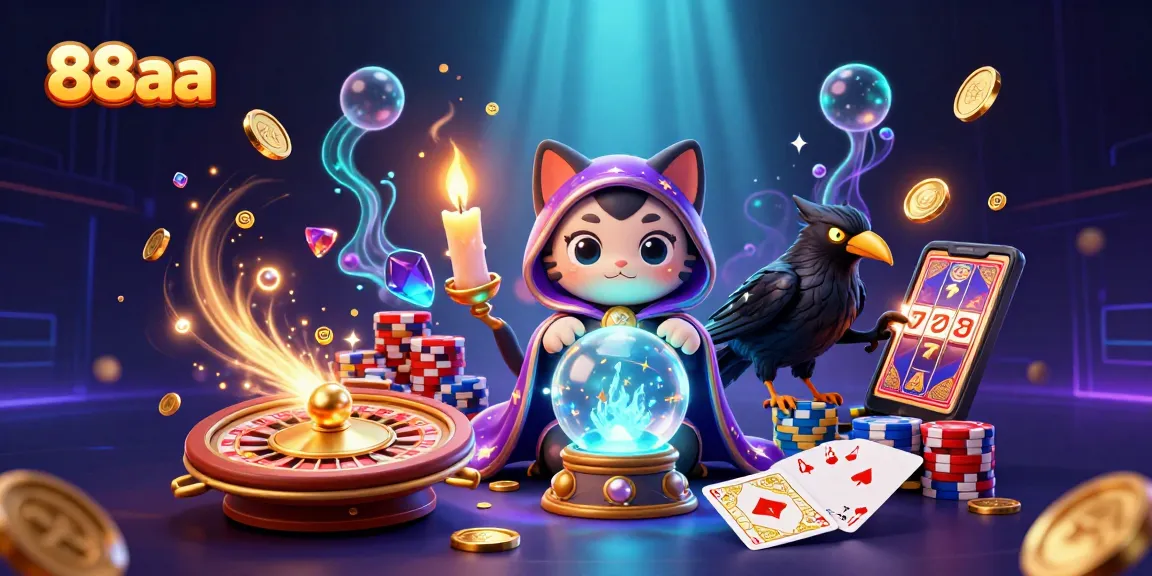 Experience winning excitement with 88aa’s fantasy-themed casino scene, showcasing vibrant casino elements.