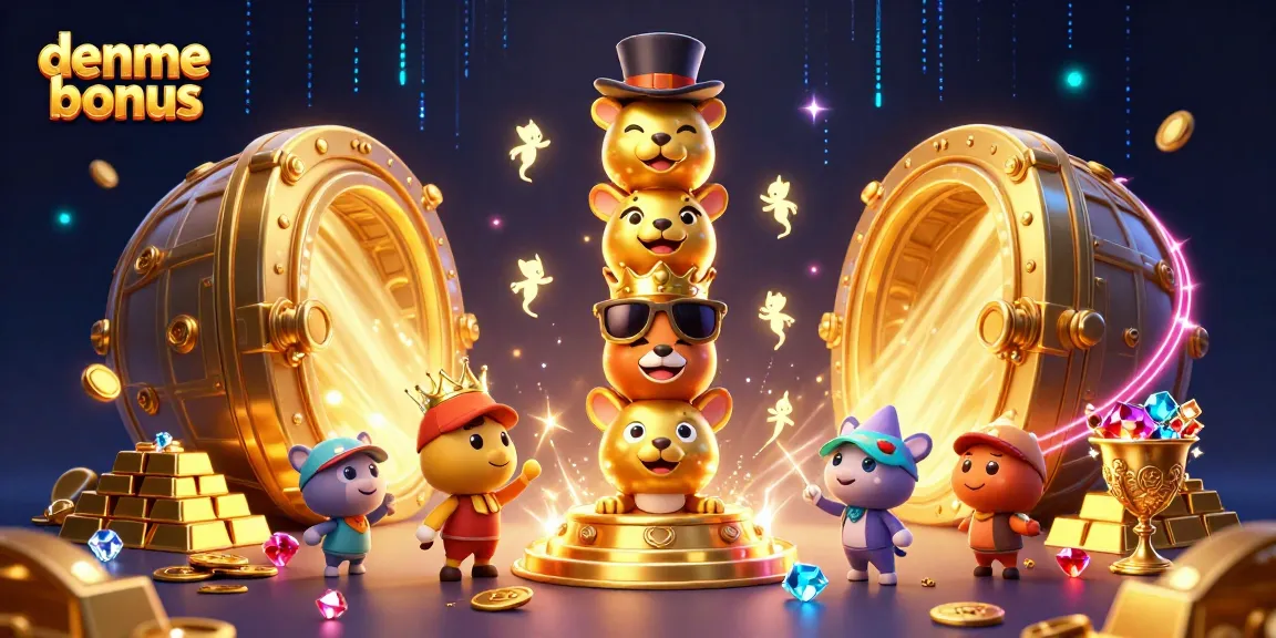 Engage with deneme bonus opportunities at the vibrant casino-themed illustration, showcasing a totem and treasures.