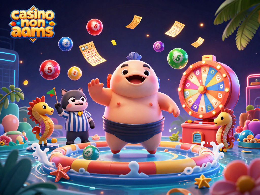 Scopri i divertenti giochi nei casino non AAMS con un vulcanico pesce puffer e il clima festoso.