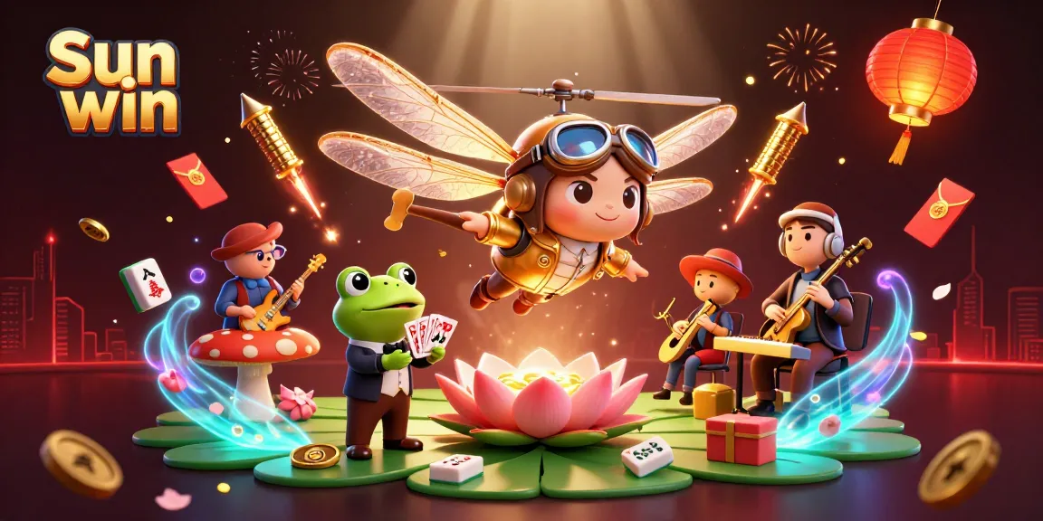 Experience the thrilling games at Sun win with our vibrant dragonfly pilot, frog dealer, and dynamic casino atmosphere.