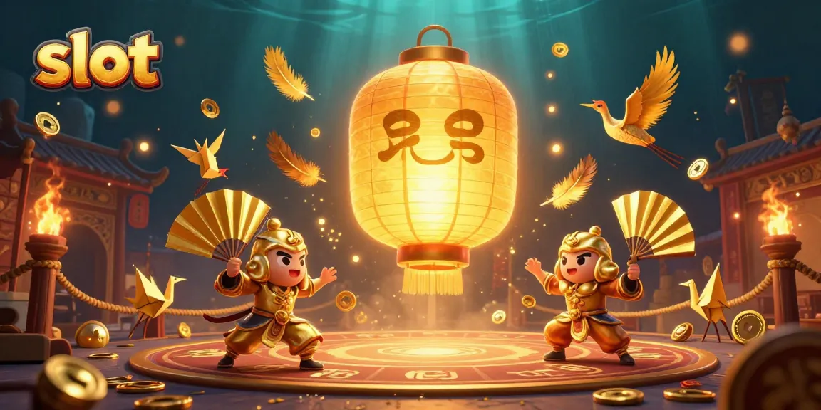 Engage with slot gaming as a glowing lantern spirit leads you through an elaborate casino scene.