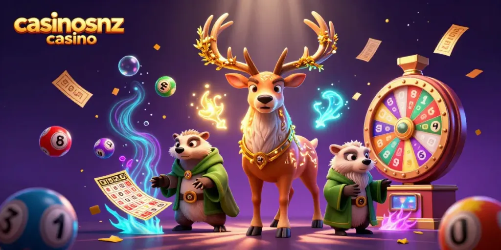 Spin and win at casinosnz casino with colorful games and mystical characters
