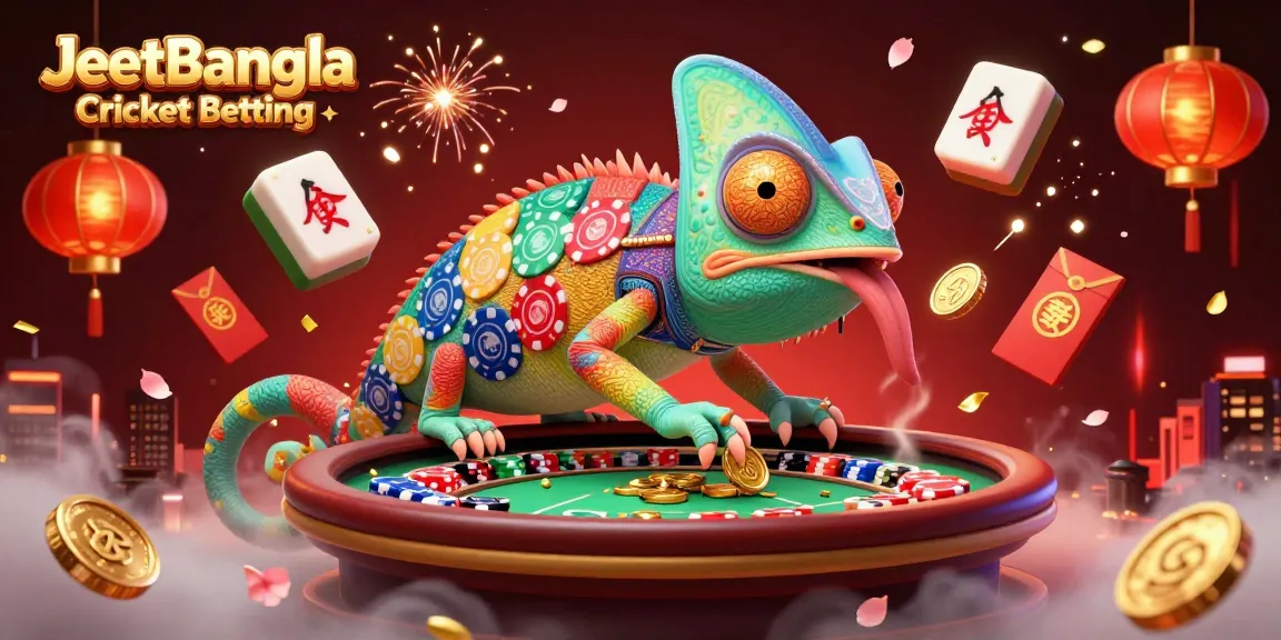 Experience JeetBangla Cricket Betting with a vibrant illustration showcasing online gaming excitement.