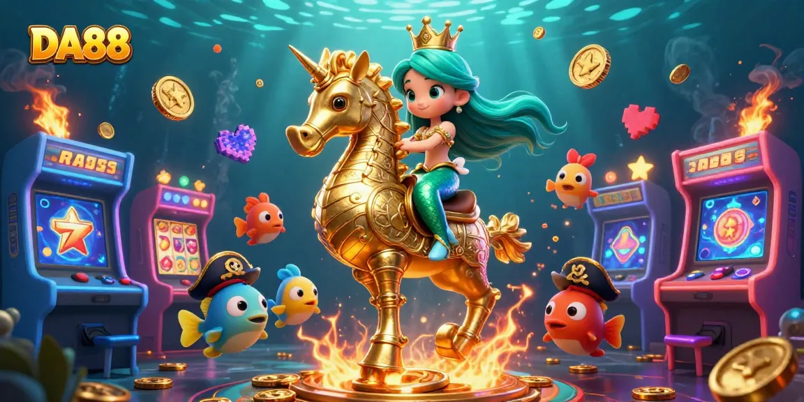 Experience DA88 with vibrant slot games featuring a lively mermaid princess and dynamic gaming elements.