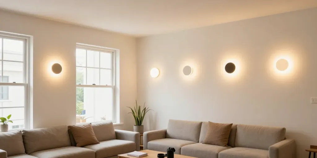 Aplice LED moderne, instalate de un profesionist local în iluminat, aduc un aspect elegant și eficient pentru orice interior.