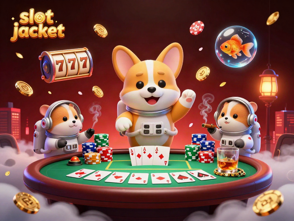 Engage with the thrilling slot jackpot experience in a vibrant, zero-gravity casino scene.