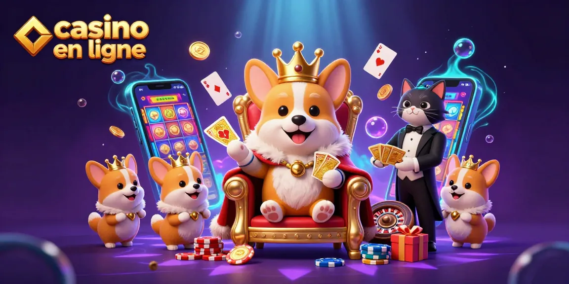 Jouez au casino en ligne avec des personnages amusants et des jeux colorés dans un décor vibrant.