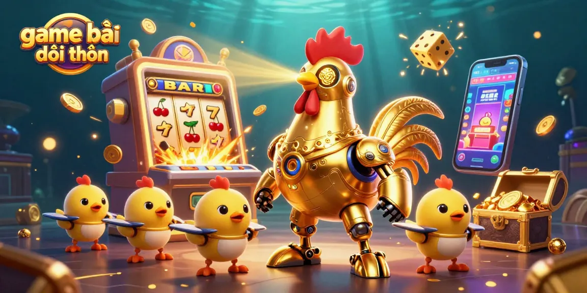 Engage with game bài đổi thưởng through an exciting 3D visual of slot machines, treasures, and bright characters!