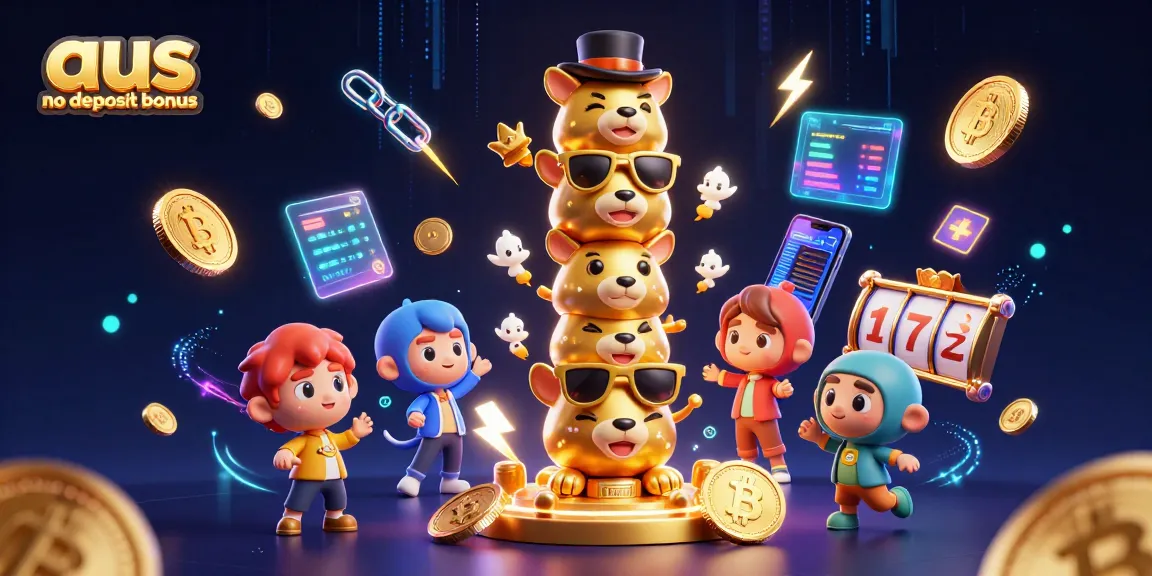 Engage with the aus no deposit bonus scene showcasing rich casino elements and vibrant crypto details.