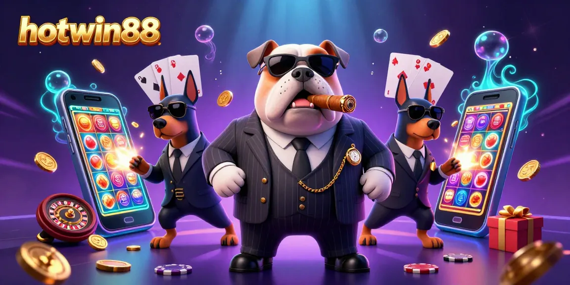 Experience the thrill of hotwin88 with a dynamic slot gaming scene featuring iconic characters and vibrant casino elements.