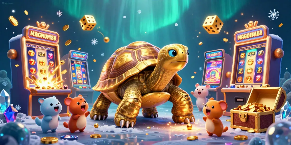 Join the excitement at MAGNUM188 with the colossal tortoise pinball machine, jackpot slots, and more!