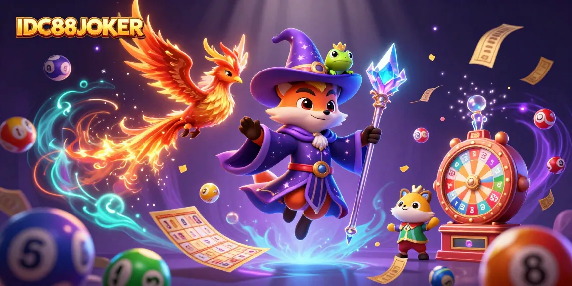 Experience thrilling gameplay with IDC88JOKER's magical casino scene filled with exciting elements.
