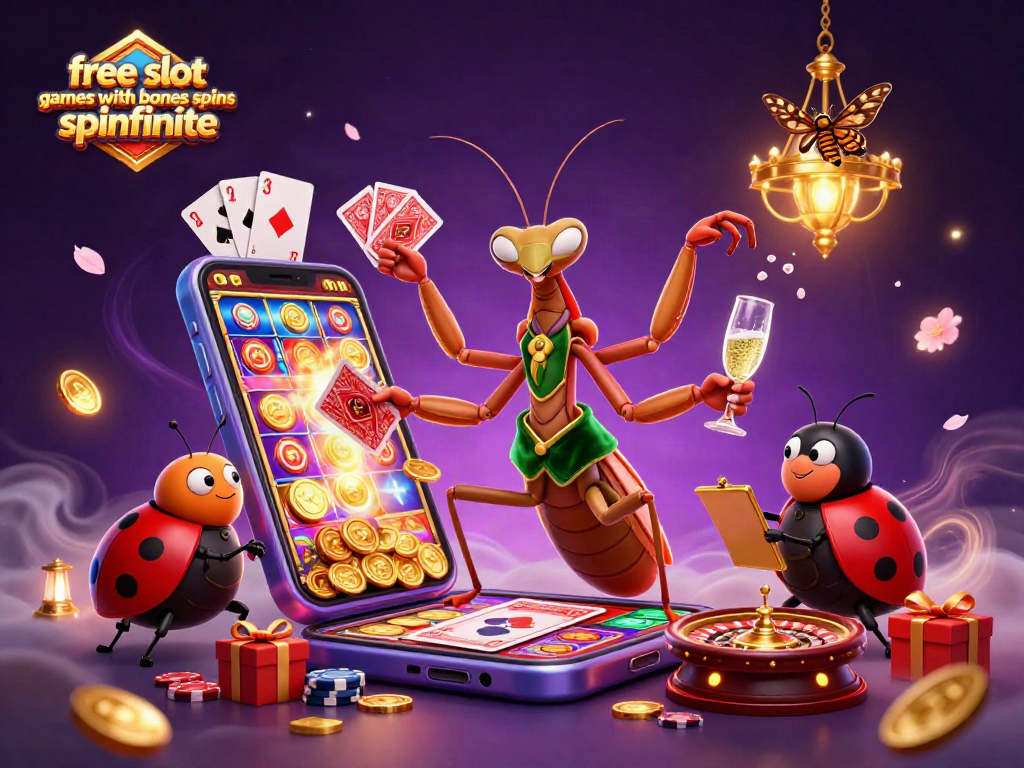 Engage in exciting free slot games with bonus spins spinfinite featuring vibrant 3D casino elements and characters.