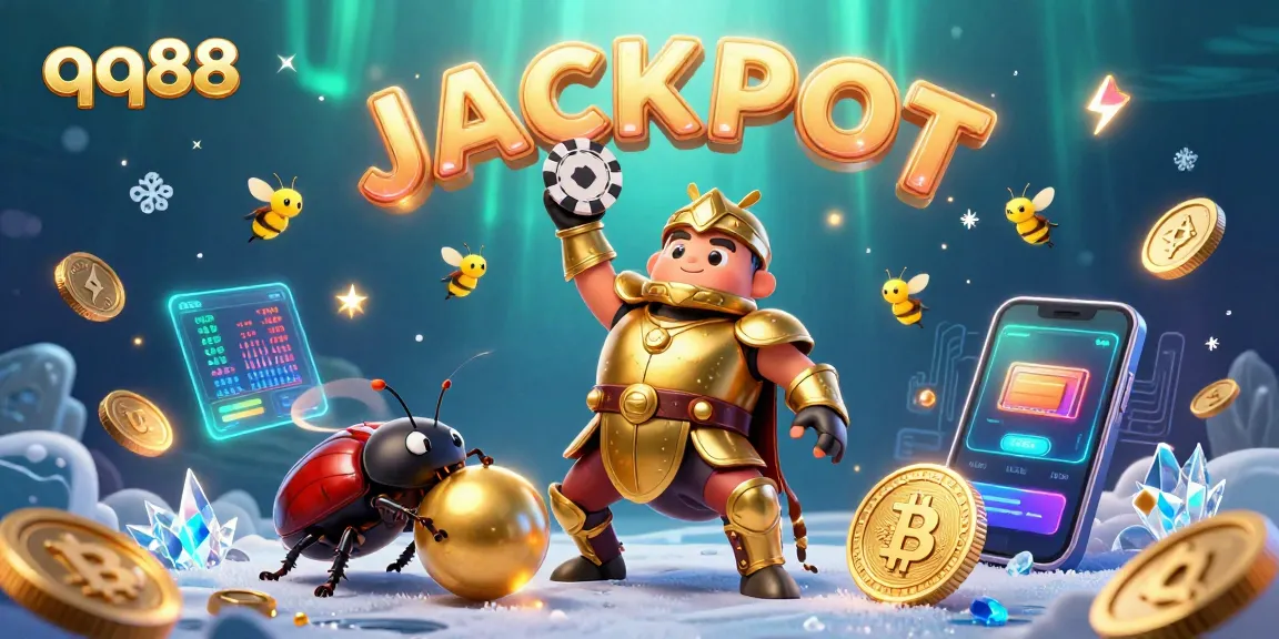 Experience thrilling wins with qq88's jackpot scene featuring vibrant cartoon characters and rich casino elements.