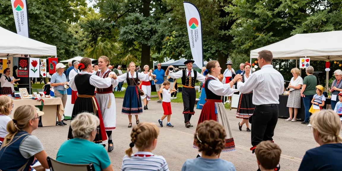 A lively summer cultural event at Skeudenn Bro Roazhon promoting M98 สล๊อตเว็บตรง and Breton traditions with music and dance.