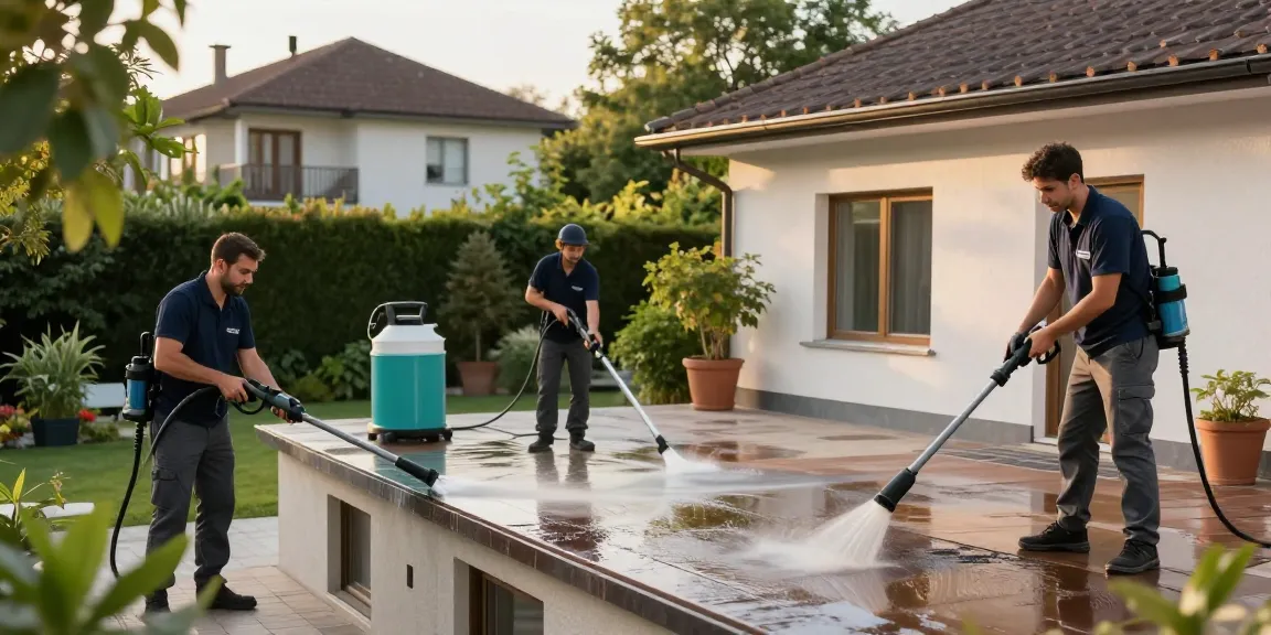 Reinigung Mücke – Professionelles Team bei der Fassadenreinigung und Dachreinigung für ein sauberes Zuhause.