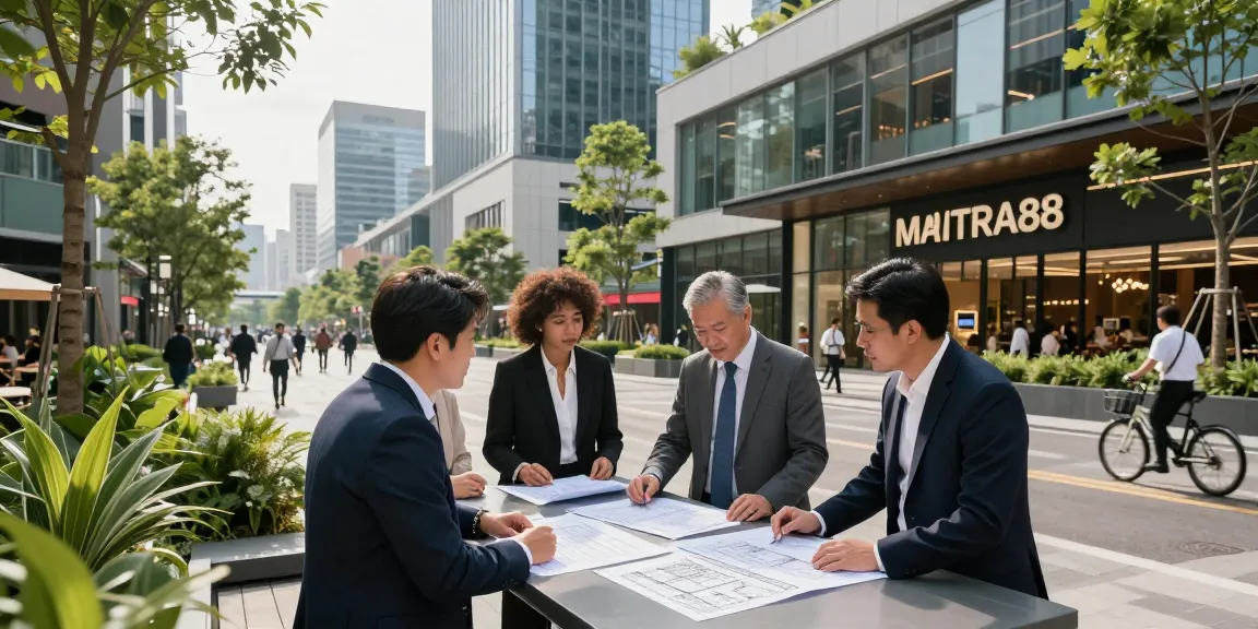 Exploring MANTRA88 commercial property with professionals in an urban setting