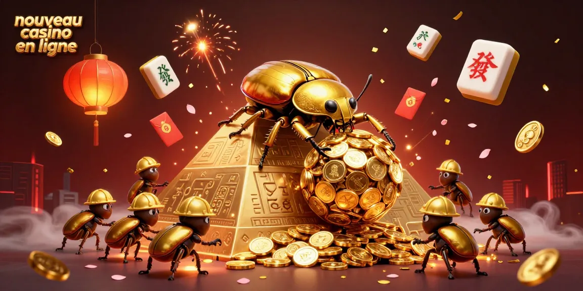 Profitez du nouveau casino en ligne avec une illustration vibrante de la chance et du divertissement.