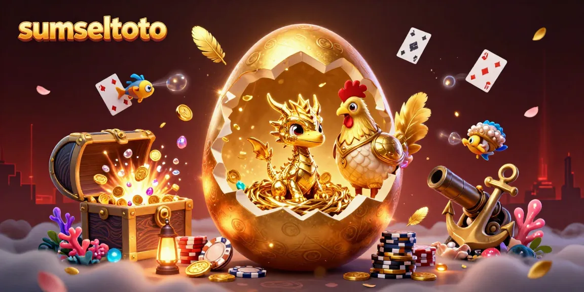 Experience the excitement of sumseltoto with a golden dragon and poker chips in a rich casino-themed scene.