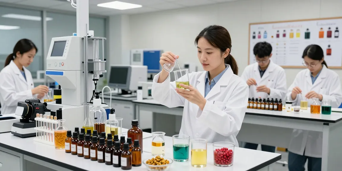 Fragrance Beads Manufacturer creating innovative scents in a modern laboratory with expert perfumers.