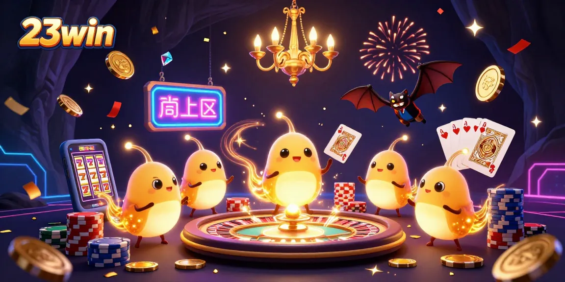 Experience thrilling gaming at 23win with glowworms lighting up the vibrant casino scene!