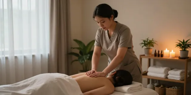 수원토닥이 전문 마사지 치료 공간에서 편안한 분위기