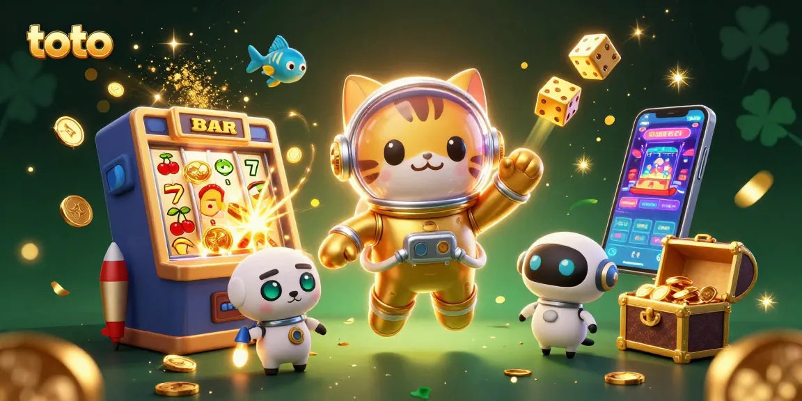 Menangkan jackpot di slot toto dengan kucing astronaut luar angkasa dalam ilustrasi 3D yang menarik.